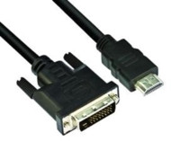 VCOM kábel HDMI-DVI 3m (HDMI M--DVI24+1M 1080P) PC