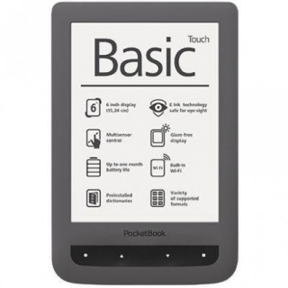 PocketBook Basic Touch   E-Book olvasó szürke Több platform