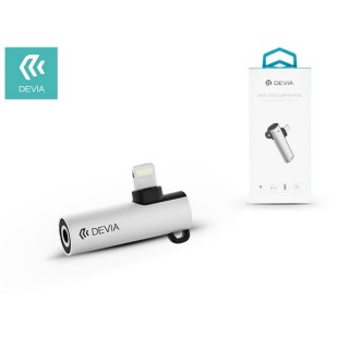 Devia ST324574 Smart ezüst Lightning - 3.5mm fülhallgató és Lightning töltő adapter PC