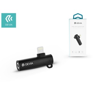 Devia ST324567 Smart fekete Lightning - 3.5mm fülhallgató és Lightning töltő adapter PC