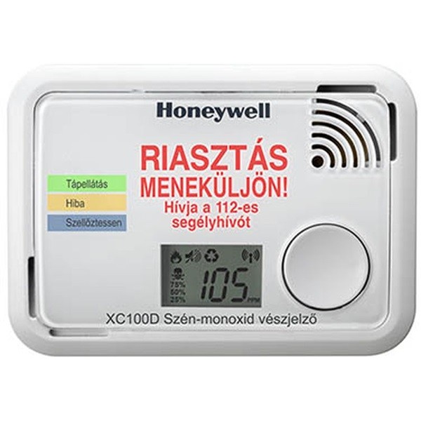Honeywell XC-100D-HU-A kijelzős szén-monoxid érzékelő PC