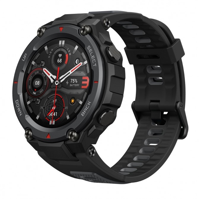 Amazfit T-Rex Pro 3,3 cm (1.3") 48 mm AMOLED Fekete GPS (műhold) Mobil