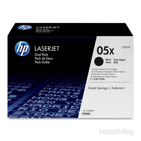 HP 05X (CE505X) - Fekete, nagy kapacitású PC
