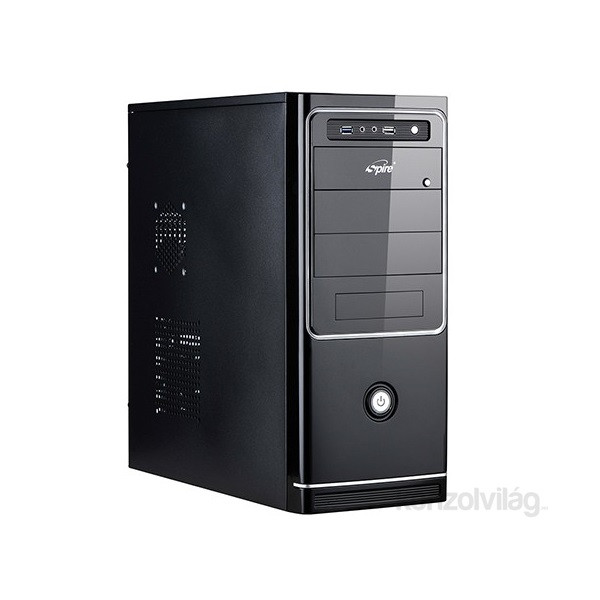 Spire SPF12B-420W CoolBox F12 Fekete 420W mATX ház PC