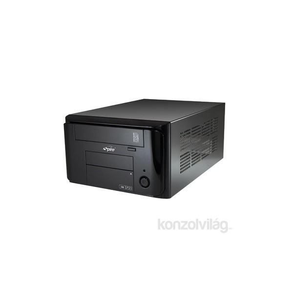 Spire SPM210B PowerCube Fekete 300W mini ITX ház PC