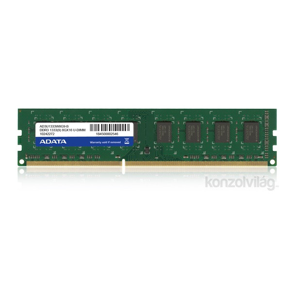 ADATA 8GB/1333MHz DDR-3 (AD3U1333W8G9-R) memória PC