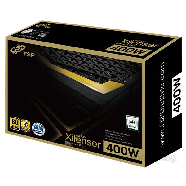 FSP Aurum Xilenser 400W fekete Silent Desktop 80+ Gold tápegység PC