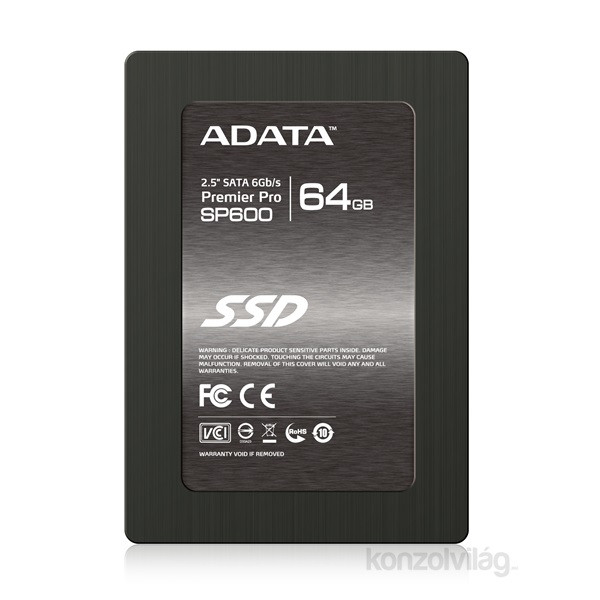 ADATA 64GB SATA3 2,5" (ASP600S3-64GM-C) SSD PC