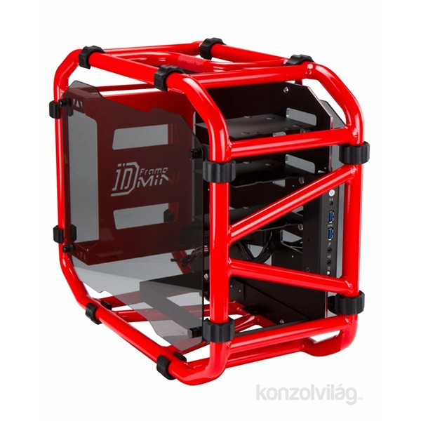 In Win D-Frame Mini Piros-Fekete (Táp nélküli) mini-ITX ház PC