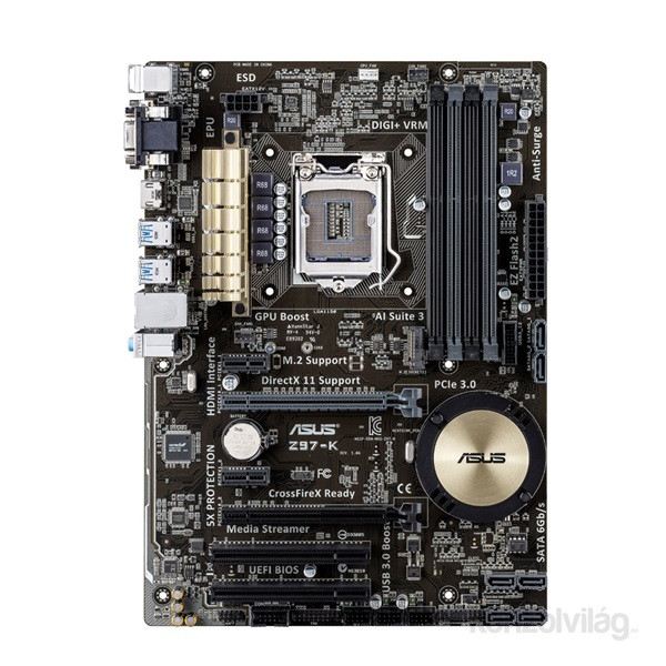 ASUS Z97-K Intel Z97 LGA1150 ATX alaplap PC