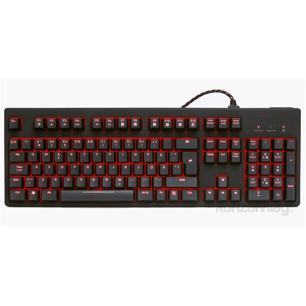 Func KB-460 MX Red Fekete UK Gaming billentyűzet PC