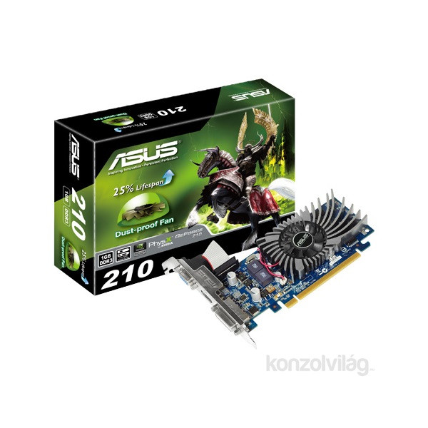 ASUS 210-1GD3-L nVidia 1GB DDR3 64bit PCIe videokártya PC