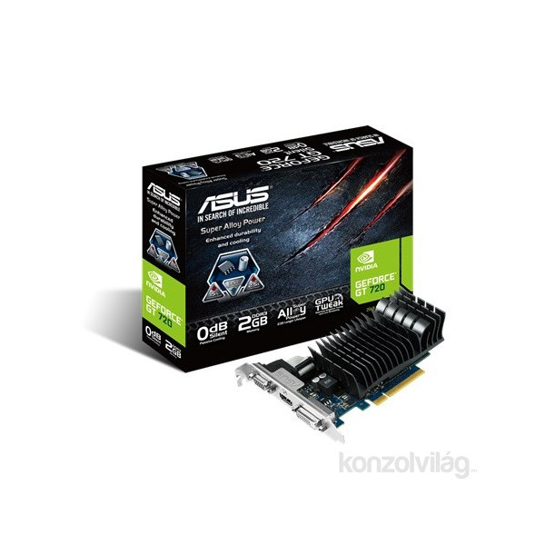ASUS GT720-SL-2GD3-BRK nVidia 2GB GDDR3 64bit PCIe videokártya PC