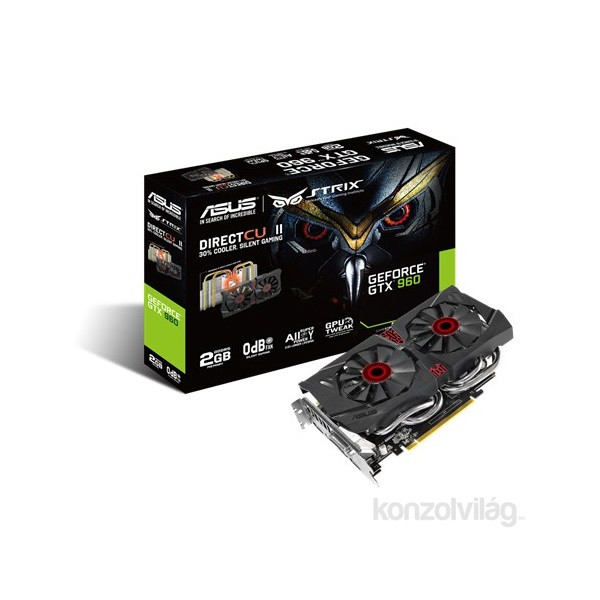 ASUS STRIX-GTX960-DC2-2GD5 nVidia 2GB GDDR5 128bit PCIe videokártya PC