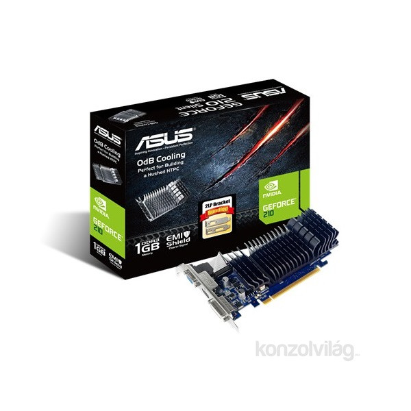 ASUS 210-SL-1GD3-BRK nVidia 1GB DDR3 64bit PCIe videokártya PC