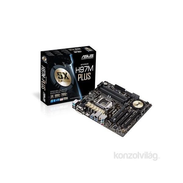 ASUS H97M-PLUS Intel H97 LGA1150 mATX alaplap PC