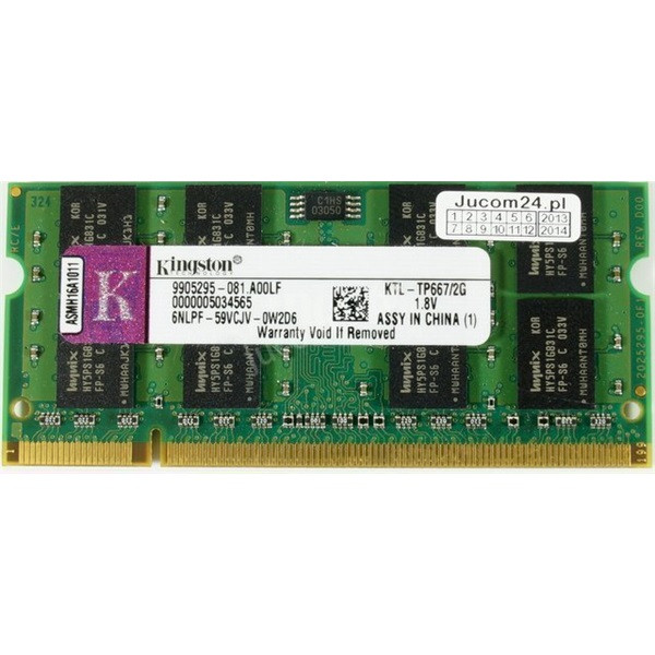 Kingston-Lenovo 2GB/667MHz DDR-2 (KTL-TP667/2G) notebook memória PC