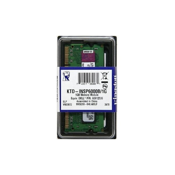 Kingston-Dell 1GB/667MHz DDR-2 (KTD-INSP6000B/1G) notebook memória PC