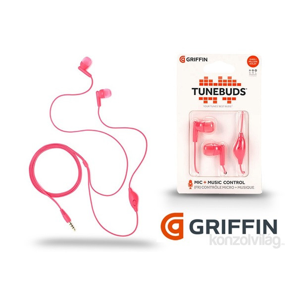 Griffin Tunebuds pink fülhallgató PC
