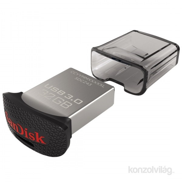 Sandisk 64GB USB3.0 Cruzer Fit Ultra Fekete-Ezüst (124055) Flash Drive PC