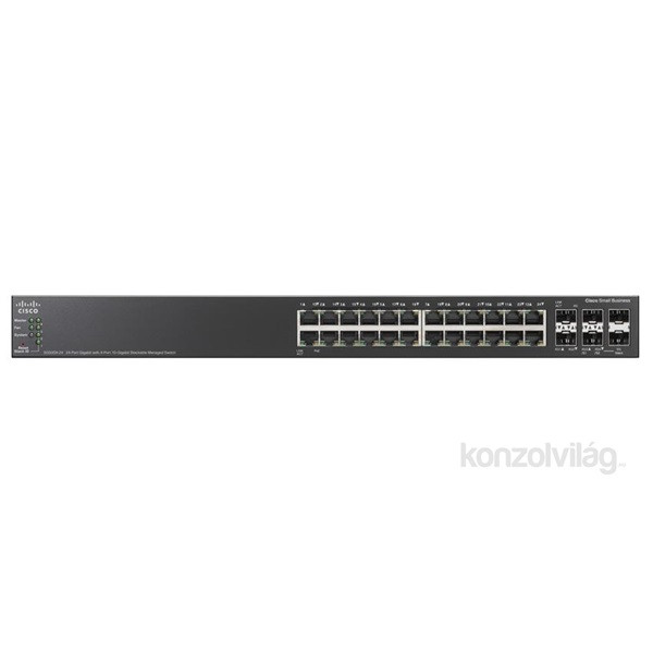 Cisco SG500X-24 24port GE LAN, 4x 10G SFP+ L3 menedzselhető switch PC