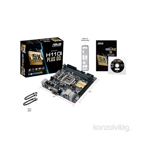 ASUS H110I-PLUS D3 Intel H110 LGA1151 mini-ITX alaplap PC