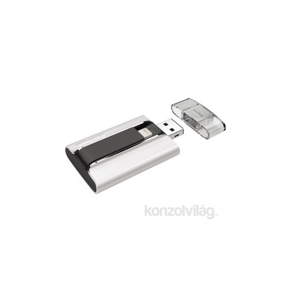 Sandisk 64GB USB2.0/Lightning iXpand ezüst (124108) Flash Drive PC