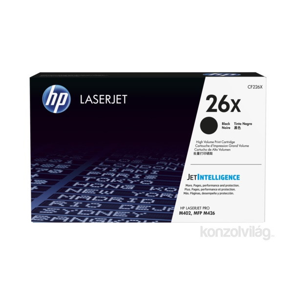 HP 26X (CF226X) - Fekete, nagy kapacitású PC