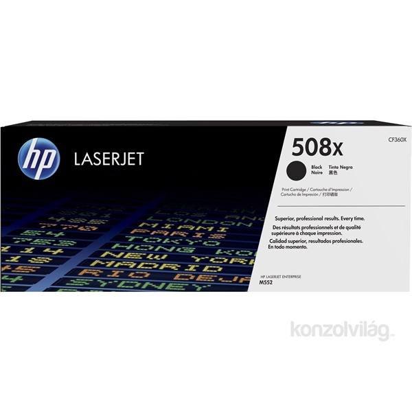 HP 508X (CF360X) - Fekete, nagy kapacitású PC