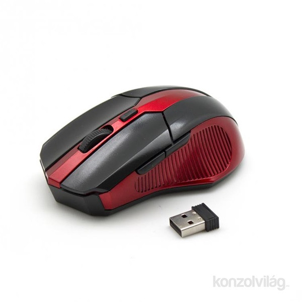 Sbox WM-9017BR fekete-piros vezeték nélküli egér PC