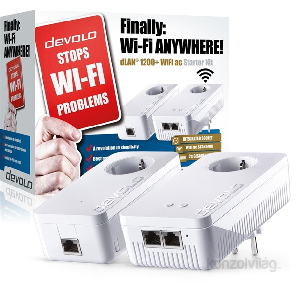 Devolo dLAN 1200+ WiFi ac Starter Kit Powerline (D 9396) PC